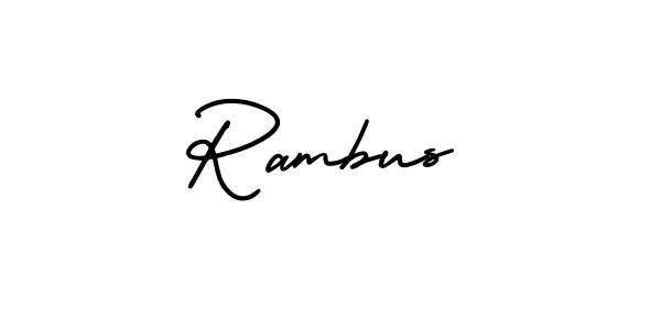 Create a beautiful signature design for name Rambus. With this signature (AmerikaSignatureDemo-Regular) fonts, you can make a handwritten signature for free. Rambus signature style 3 images and pictures png