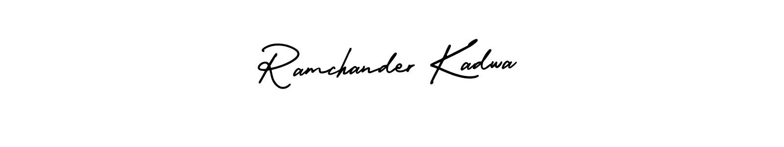 Make a short Ramchander Kadwa signature style. Manage your documents anywhere anytime using AmerikaSignatureDemo-Regular. Create and add eSignatures, submit forms, share and send files easily. Ramchander Kadwa signature style 3 images and pictures png