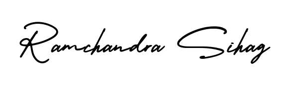 Express your personality with a custom Ramchandra Sihag signature crafted with AmerikaSignatureDemo-Regular typography. Free transparent PNG download available. Ramchandra Sihag signature style 3 images and pictures png