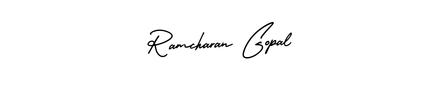 How to Draw Ramcharan Gopal signature style? AmerikaSignatureDemo-Regular is a latest design signature styles for name Ramcharan Gopal. Ramcharan Gopal signature style 3 images and pictures png