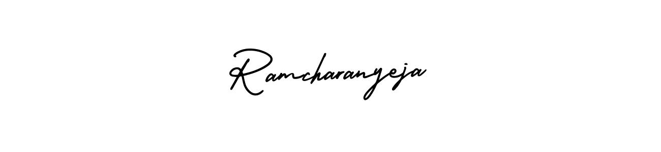 How to Draw Ramcharanyeja signature style? AmerikaSignatureDemo-Regular is a latest design signature styles for name Ramcharanyeja. Ramcharanyeja signature style 3 images and pictures png