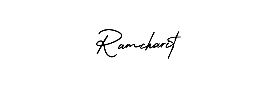 Create a beautiful signature design for name Ramcharit. With this signature (AmerikaSignatureDemo-Regular) fonts, you can make a handwritten signature for free. Ramcharit signature style 3 images and pictures png