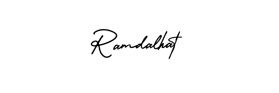 Create a beautiful signature design for name Ramdalhat. With this signature (AmerikaSignatureDemo-Regular) fonts, you can make a handwritten signature for free. Ramdalhat signature style 3 images and pictures png