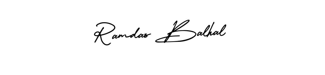 How to make Ramdas Balhal name signature. Use AmerikaSignatureDemo-Regular style for creating short signs online. This is the latest handwritten sign. Ramdas Balhal signature style 3 images and pictures png