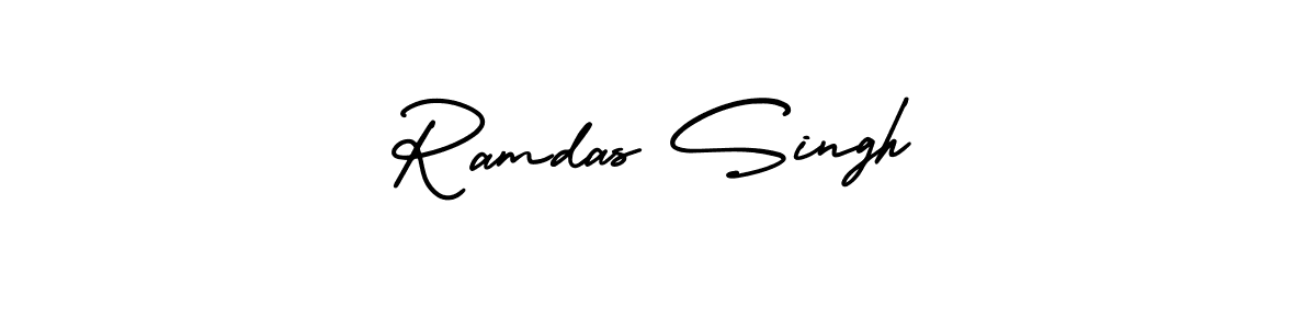 You should practise on your own different ways (AmerikaSignatureDemo-Regular) to write your name (Ramdas Singh) in signature. don't let someone else do it for you. Ramdas Singh signature style 3 images and pictures png