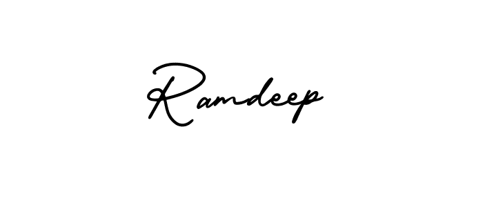 Design your own signature with our free online signature maker. With this signature software, you can create a handwritten (AmerikaSignatureDemo-Regular) signature for name Ramdeep. Ramdeep signature style 3 images and pictures png