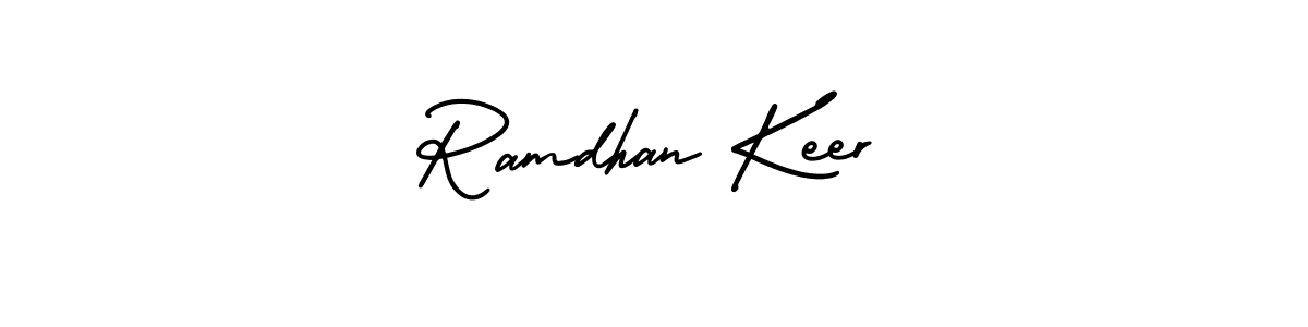 Design your own signature with our free online signature maker. With this signature software, you can create a handwritten (AmerikaSignatureDemo-Regular) signature for name Ramdhan Keer. Ramdhan Keer signature style 3 images and pictures png