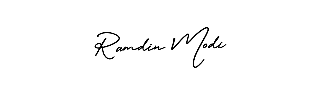 Make a beautiful signature design for name Ramdin Modi. With this signature (AmerikaSignatureDemo-Regular) style, you can create a handwritten signature for free. Ramdin Modi signature style 3 images and pictures png