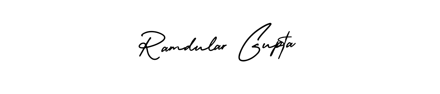 Use a signature maker to create a handwritten signature online. With this signature software, you can design (AmerikaSignatureDemo-Regular) your own signature for name Ramdular Gupta. Ramdular Gupta signature style 3 images and pictures png