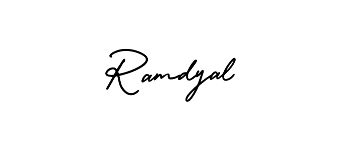 Create a beautiful signature design for name Ramdyal. With this signature (AmerikaSignatureDemo-Regular) fonts, you can make a handwritten signature for free. Ramdyal signature style 3 images and pictures png