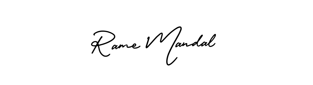 Design your own signature with our free online signature maker. With this signature software, you can create a handwritten (AmerikaSignatureDemo-Regular) signature for name Rame Mandal. Rame Mandal signature style 3 images and pictures png