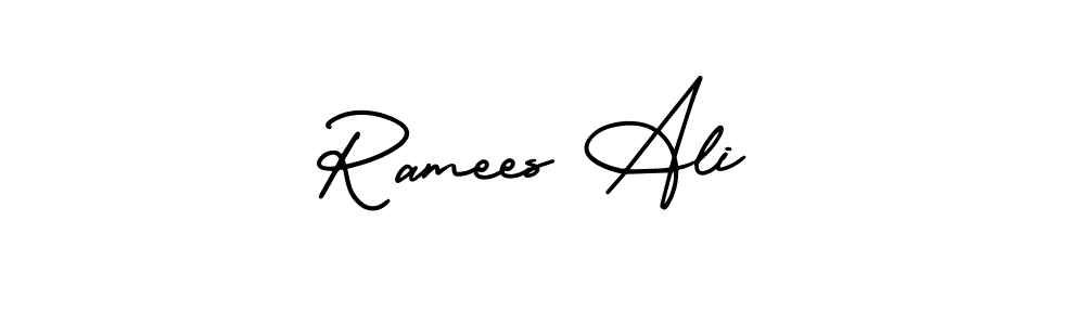 It looks lik you need a new signature style for name Ramees Ali. Design unique handwritten (AmerikaSignatureDemo-Regular) signature with our free signature maker in just a few clicks. Ramees Ali signature style 3 images and pictures png