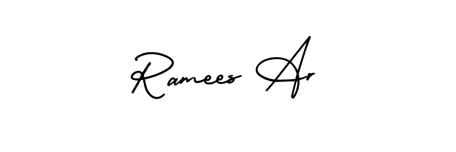 You can use this online signature creator to create a handwritten signature for the name Ramees Ar. This is the best online autograph maker. Ramees Ar signature style 3 images and pictures png