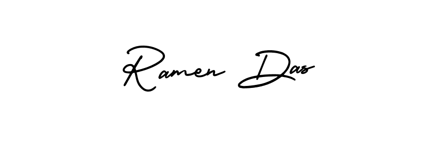 Create a beautiful signature design for name Ramen Das. With this signature (AmerikaSignatureDemo-Regular) fonts, you can make a handwritten signature for free. Ramen Das signature style 3 images and pictures png