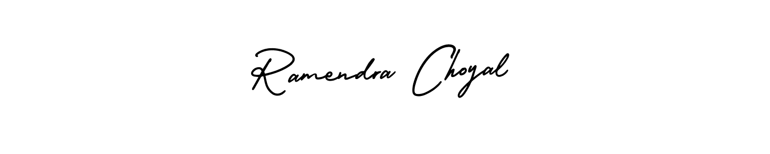 How to Draw Ramendra Choyal signature style? AmerikaSignatureDemo-Regular is a latest design signature styles for name Ramendra Choyal. Ramendra Choyal signature style 3 images and pictures png