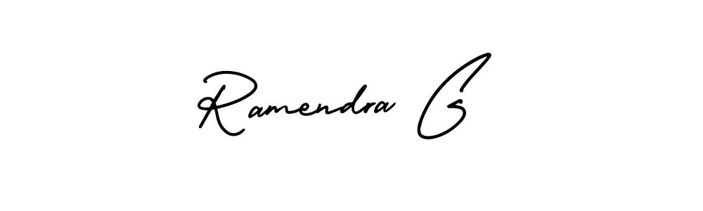 How to Draw Ramendra G signature style? AmerikaSignatureDemo-Regular is a latest design signature styles for name Ramendra G. Ramendra G signature style 3 images and pictures png