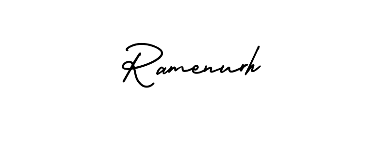 How to make Ramenurh signature? AmerikaSignatureDemo-Regular is a professional autograph style. Create handwritten signature for Ramenurh name. Ramenurh signature style 3 images and pictures png