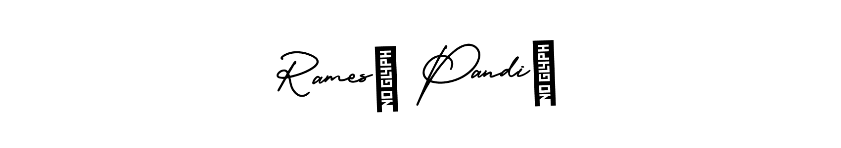 This is the best signature style for the Ramesশ Pandiত name. Also you like these signature font (AmerikaSignatureDemo-Regular). Mix name signature. Ramesশ Pandiত signature style 3 images and pictures png