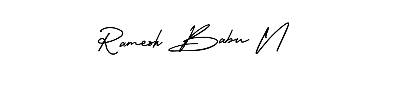 How to Draw Ramesh Babu N signature style? AmerikaSignatureDemo-Regular is a latest design signature styles for name Ramesh Babu N. Ramesh Babu N signature style 3 images and pictures png