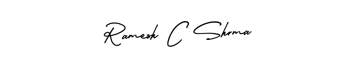 This is the best signature style for the Ramesh C Shrma name. Also you like these signature font (AmerikaSignatureDemo-Regular). Mix name signature. Ramesh C Shrma signature style 3 images and pictures png
