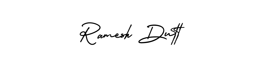 Make a short Ramesh Dutt signature style. Manage your documents anywhere anytime using AmerikaSignatureDemo-Regular. Create and add eSignatures, submit forms, share and send files easily. Ramesh Dutt signature style 3 images and pictures png