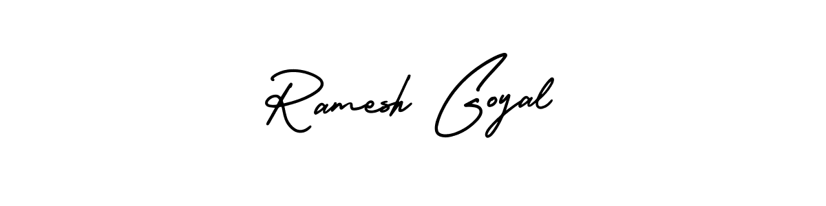 It looks lik you need a new signature style for name Ramesh Goyal. Design unique handwritten (AmerikaSignatureDemo-Regular) signature with our free signature maker in just a few clicks. Ramesh Goyal signature style 3 images and pictures png