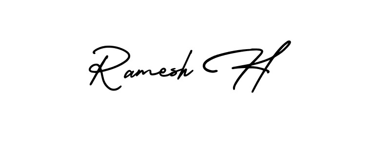 Make a short Ramesh H signature style. Manage your documents anywhere anytime using AmerikaSignatureDemo-Regular. Create and add eSignatures, submit forms, share and send files easily. Ramesh H signature style 3 images and pictures png