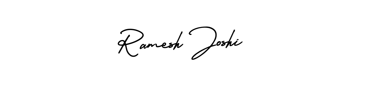 AmerikaSignatureDemo-Regular is a professional signature style that is perfect for those who want to add a touch of class to their signature. It is also a great choice for those who want to make their signature more unique. Get Ramesh Joshi name to fancy signature for free. Ramesh Joshi signature style 3 images and pictures png