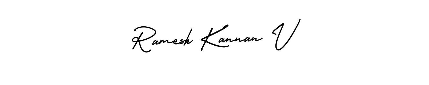 AmerikaSignatureDemo-Regular is a professional signature style that is perfect for those who want to add a touch of class to their signature. It is also a great choice for those who want to make their signature more unique. Get Ramesh Kannan V name to fancy signature for free. Ramesh Kannan V signature style 3 images and pictures png