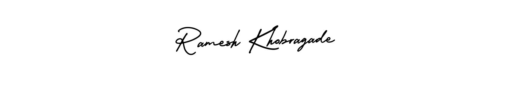 Create a beautiful signature design for name Ramesh Khobragade. With this signature (AmerikaSignatureDemo-Regular) fonts, you can make a handwritten signature for free. Ramesh Khobragade signature style 3 images and pictures png