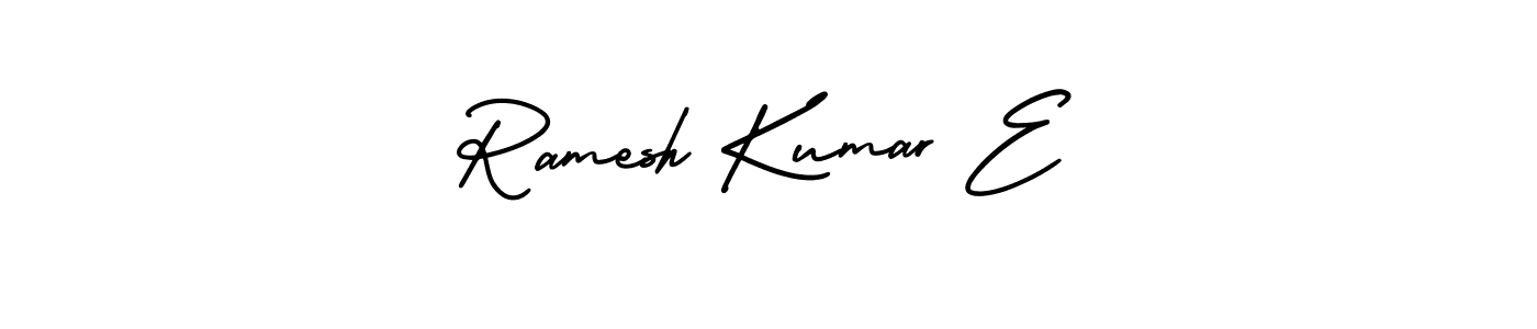 Create a beautiful signature design for name Ramesh Kumar E. With this signature (AmerikaSignatureDemo-Regular) fonts, you can make a handwritten signature for free. Ramesh Kumar E signature style 3 images and pictures png