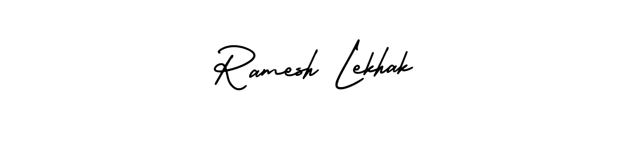 Best and Professional Signature Style for Ramesh Lekhak. AmerikaSignatureDemo-Regular Best Signature Style Collection. Ramesh Lekhak signature style 3 images and pictures png