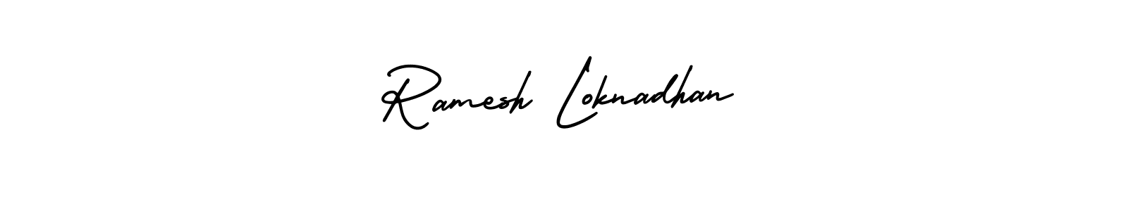 Design your own signature with our free online signature maker. With this signature software, you can create a handwritten (AmerikaSignatureDemo-Regular) signature for name Ramesh Loknadhan. Ramesh Loknadhan signature style 3 images and pictures png