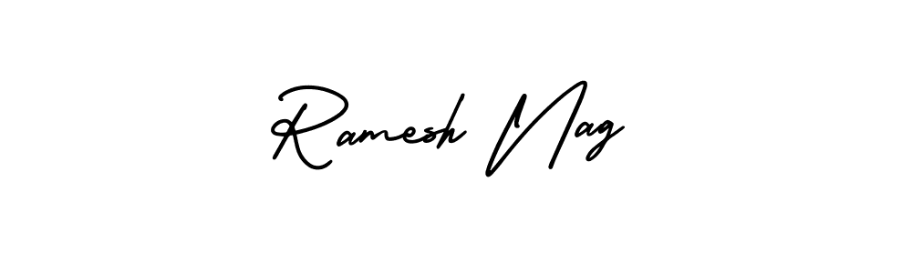 How to make Ramesh Nag signature? AmerikaSignatureDemo-Regular is a professional autograph style. Create handwritten signature for Ramesh Nag name. Ramesh Nag signature style 3 images and pictures png