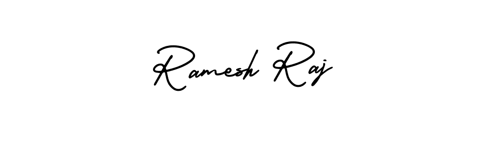 Ramesh Raj stylish signature style. Best Handwritten Sign (AmerikaSignatureDemo-Regular) for my name. Handwritten Signature Collection Ideas for my name Ramesh Raj. Ramesh Raj signature style 3 images and pictures png