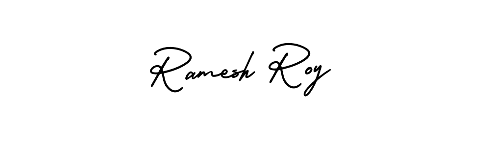 Use a signature maker to create a handwritten signature online. With this signature software, you can design (AmerikaSignatureDemo-Regular) your own signature for name Ramesh Roy. Ramesh Roy signature style 3 images and pictures png