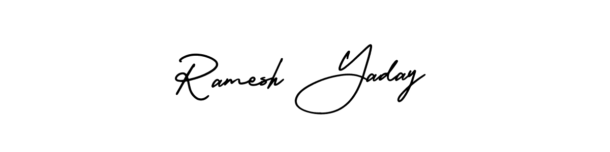 Ramesh Yaday stylish signature style. Best Handwritten Sign (AmerikaSignatureDemo-Regular) for my name. Handwritten Signature Collection Ideas for my name Ramesh Yaday. Ramesh Yaday signature style 3 images and pictures png