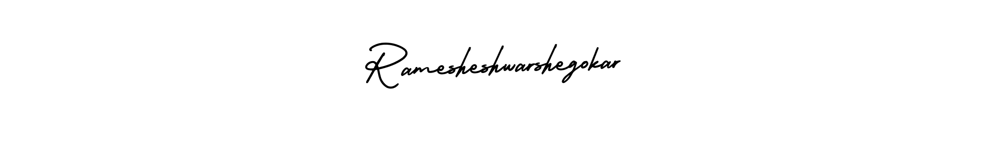 if you are searching for the best signature style for your name Ramesheshwarshegokar. so please give up your signature search. here we have designed multiple signature styles  using AmerikaSignatureDemo-Regular. Ramesheshwarshegokar signature style 3 images and pictures png