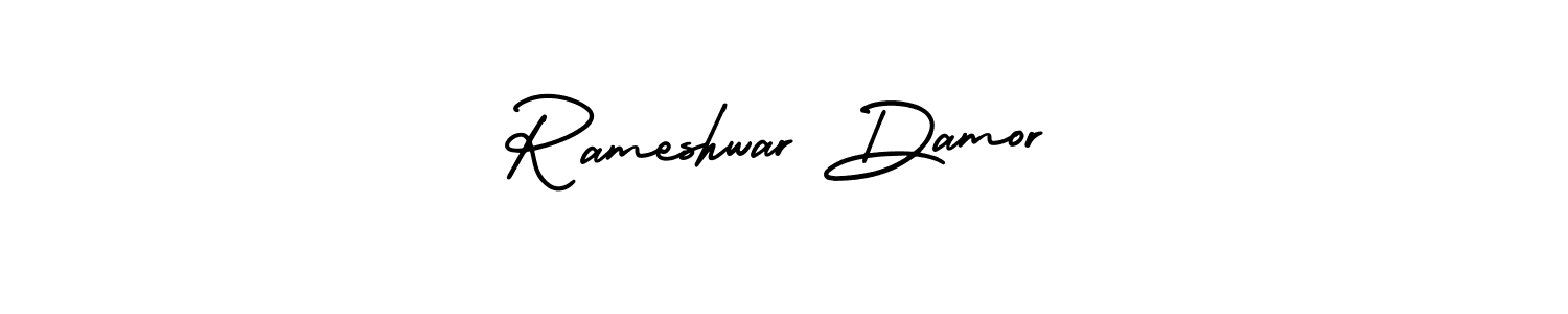 Make a beautiful signature design for name Rameshwar Damor. With this signature (AmerikaSignatureDemo-Regular) style, you can create a handwritten signature for free. Rameshwar Damor signature style 3 images and pictures png