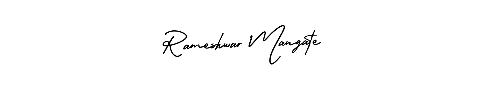 How to make Rameshwar Mangate name signature. Use AmerikaSignatureDemo-Regular style for creating short signs online. This is the latest handwritten sign. Rameshwar Mangate signature style 3 images and pictures png