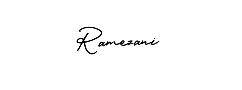 This is the best signature style for the Ramezani name. Also you like these signature font (AmerikaSignatureDemo-Regular). Mix name signature. Ramezani signature style 3 images and pictures png