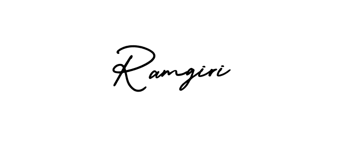 AmerikaSignatureDemo-Regular is a professional signature style that is perfect for those who want to add a touch of class to their signature. It is also a great choice for those who want to make their signature more unique. Get Ramgiri name to fancy signature for free. Ramgiri signature style 3 images and pictures png