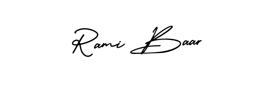 Design your own signature with our free online signature maker. With this signature software, you can create a handwritten (AmerikaSignatureDemo-Regular) signature for name Rami Baar. Rami Baar signature style 3 images and pictures png