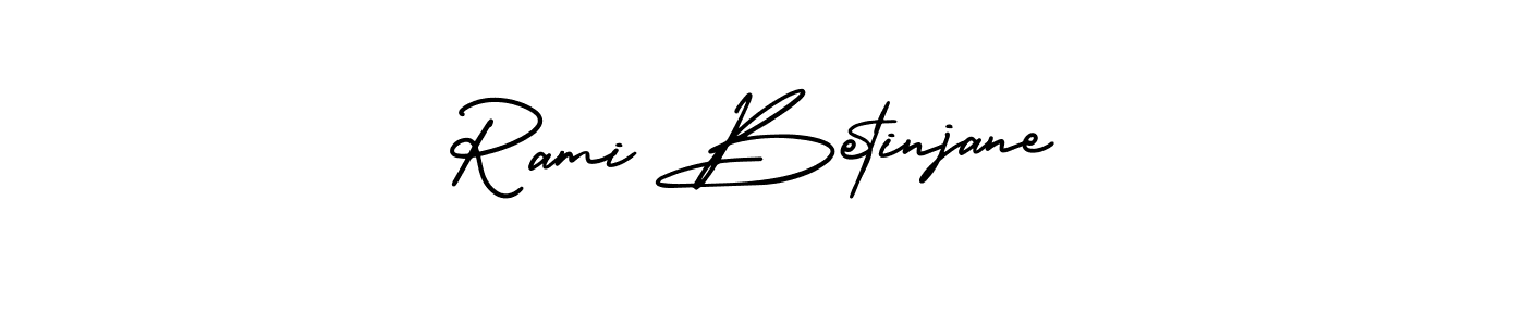 AmerikaSignatureDemo-Regular is a professional signature style that is perfect for those who want to add a touch of class to their signature. It is also a great choice for those who want to make their signature more unique. Get Rami Betinjane name to fancy signature for free. Rami Betinjane signature style 3 images and pictures png