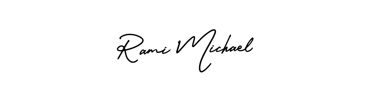 It looks lik you need a new signature style for name Rami Michael. Design unique handwritten (AmerikaSignatureDemo-Regular) signature with our free signature maker in just a few clicks. Rami Michael signature style 3 images and pictures png