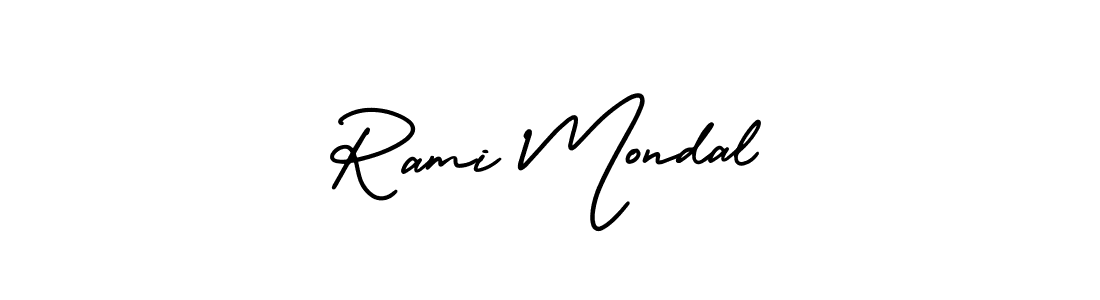 Also You can easily find your signature by using the search form. We will create Rami Mondal name handwritten signature images for you free of cost using AmerikaSignatureDemo-Regular sign style. Rami Mondal signature style 3 images and pictures png