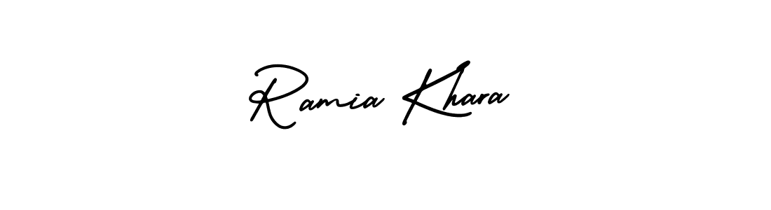 How to make Ramia Khara signature? AmerikaSignatureDemo-Regular is a professional autograph style. Create handwritten signature for Ramia Khara name. Ramia Khara signature style 3 images and pictures png