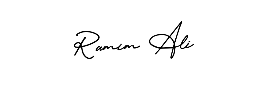 It looks lik you need a new signature style for name Ramim Ali. Design unique handwritten (AmerikaSignatureDemo-Regular) signature with our free signature maker in just a few clicks. Ramim Ali signature style 3 images and pictures png