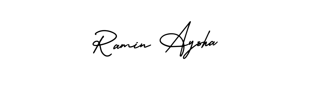 Also we have Ramin Aysha name is the best signature style. Create professional handwritten signature collection using AmerikaSignatureDemo-Regular autograph style. Ramin Aysha signature style 3 images and pictures png