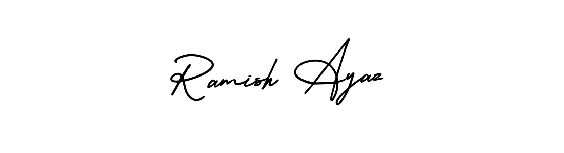 Design your own signature with our free online signature maker. With this signature software, you can create a handwritten (AmerikaSignatureDemo-Regular) signature for name Ramish Ayaz. Ramish Ayaz signature style 3 images and pictures png